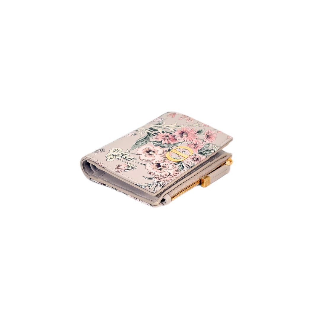 Dior Flowers Fold Short Wallet