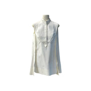 Pre-owned Balenciaga White Cotton Sleeveless Dress