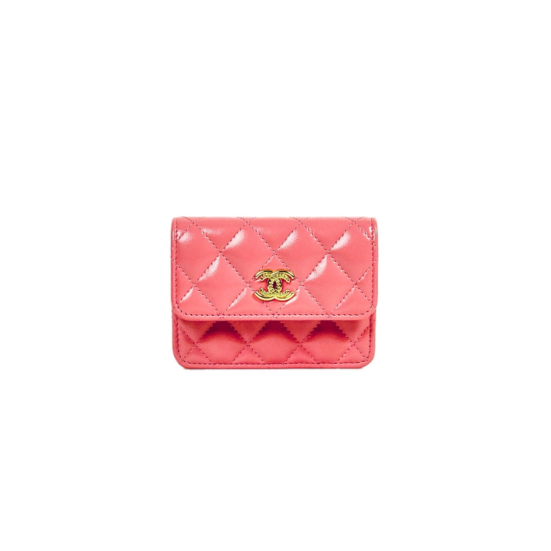 Chanel Cardholder With Chain Bag Pink