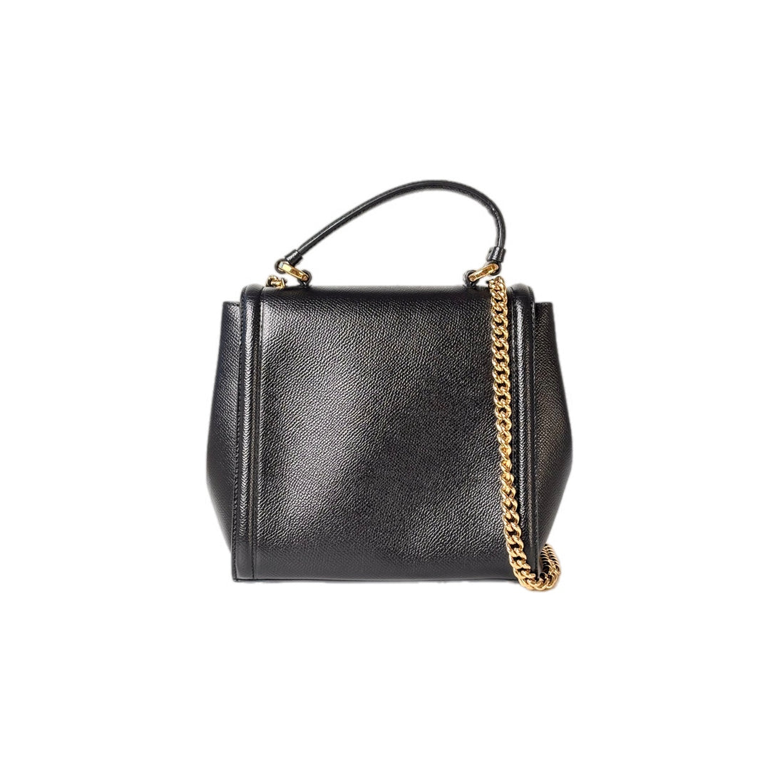 Ferragamo Black Leather Handle Bag