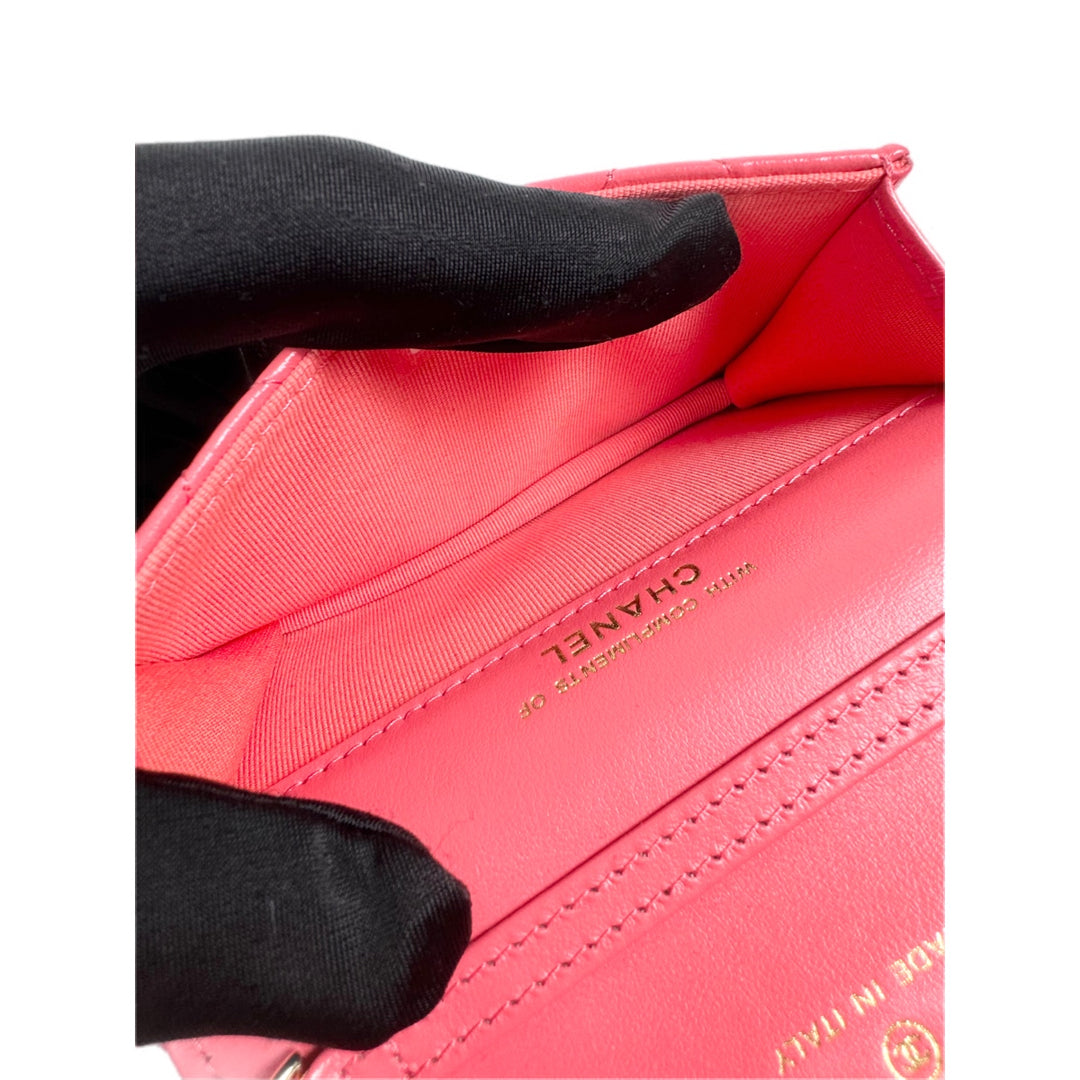 Chanel Cardholder With Chain Bag Pink