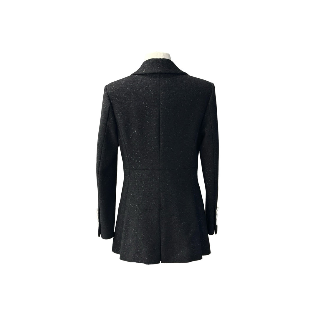 Chanel 19C Black Wool Blend Tweed Jacket #34
