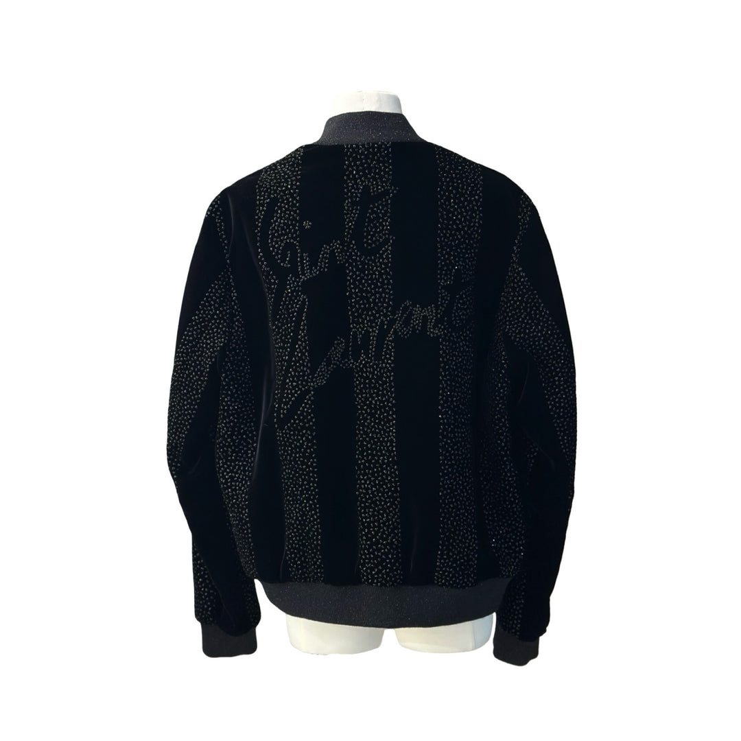 YSL Velvet Logo Sparkle Black Jacket #40