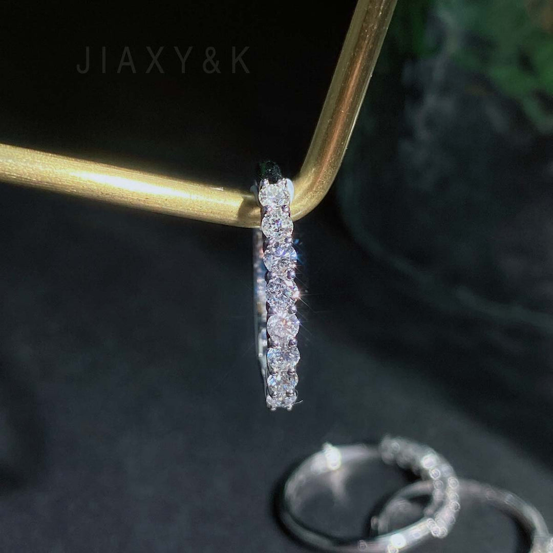 White Diamond Eternity Ring D0.50ct,18K F-G VS