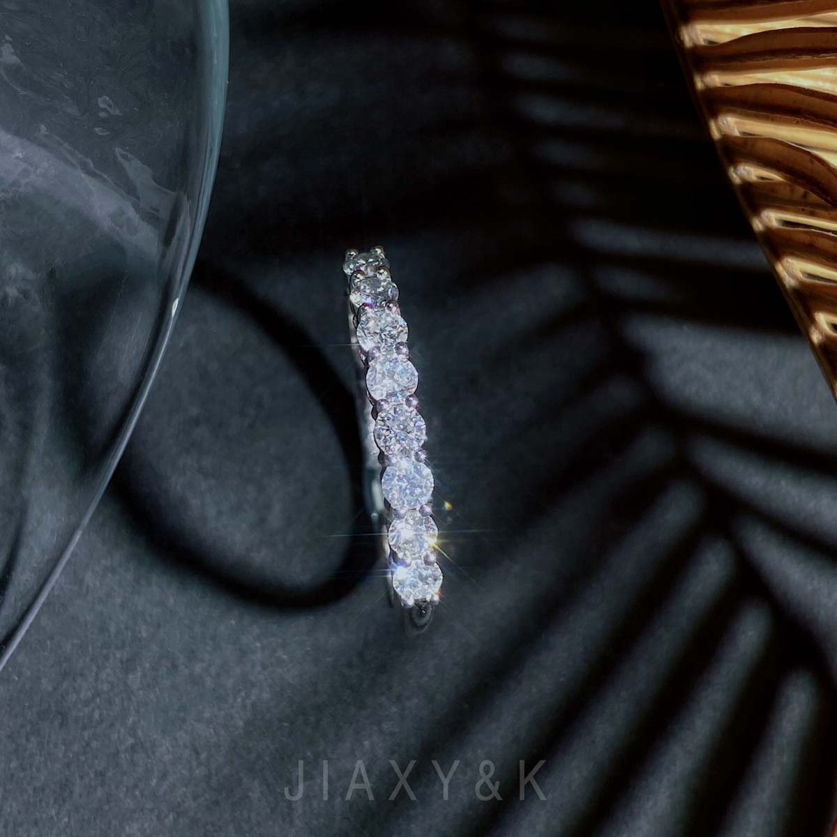 White Diamond Eternity Ring D0.50ct,18K F-G VS
