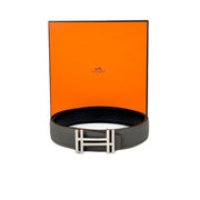 Hermes Reversible H Belt Ash Okare Grey 95CM