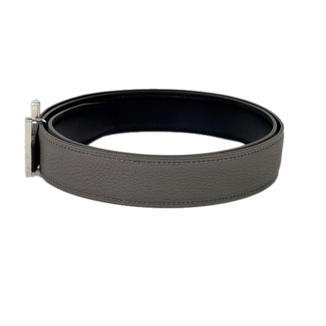 Hermes Reversible H Belt Ash Okare Grey 95CM