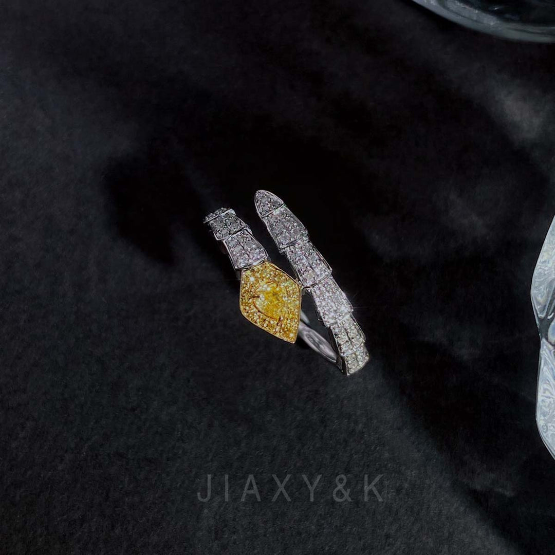 Yellow Diamond Serpenti Ring 0.4CT, 18K GRC