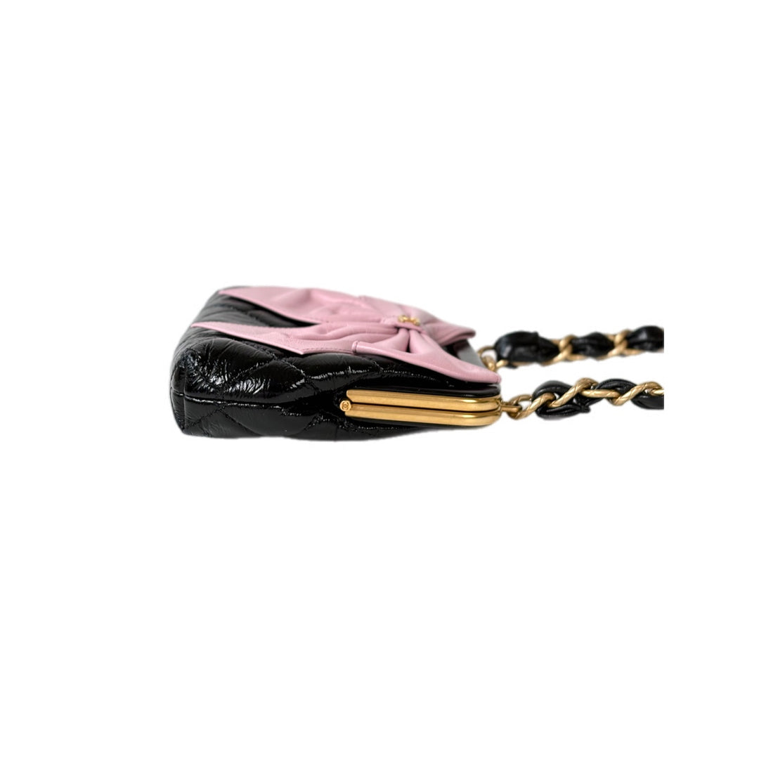 Chanel 24A Mini Clutch with Pink Bow Chain Bag