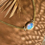 Australia Black Opal Necklace D2.35ct d0.25ct,18K - Jiaxyk