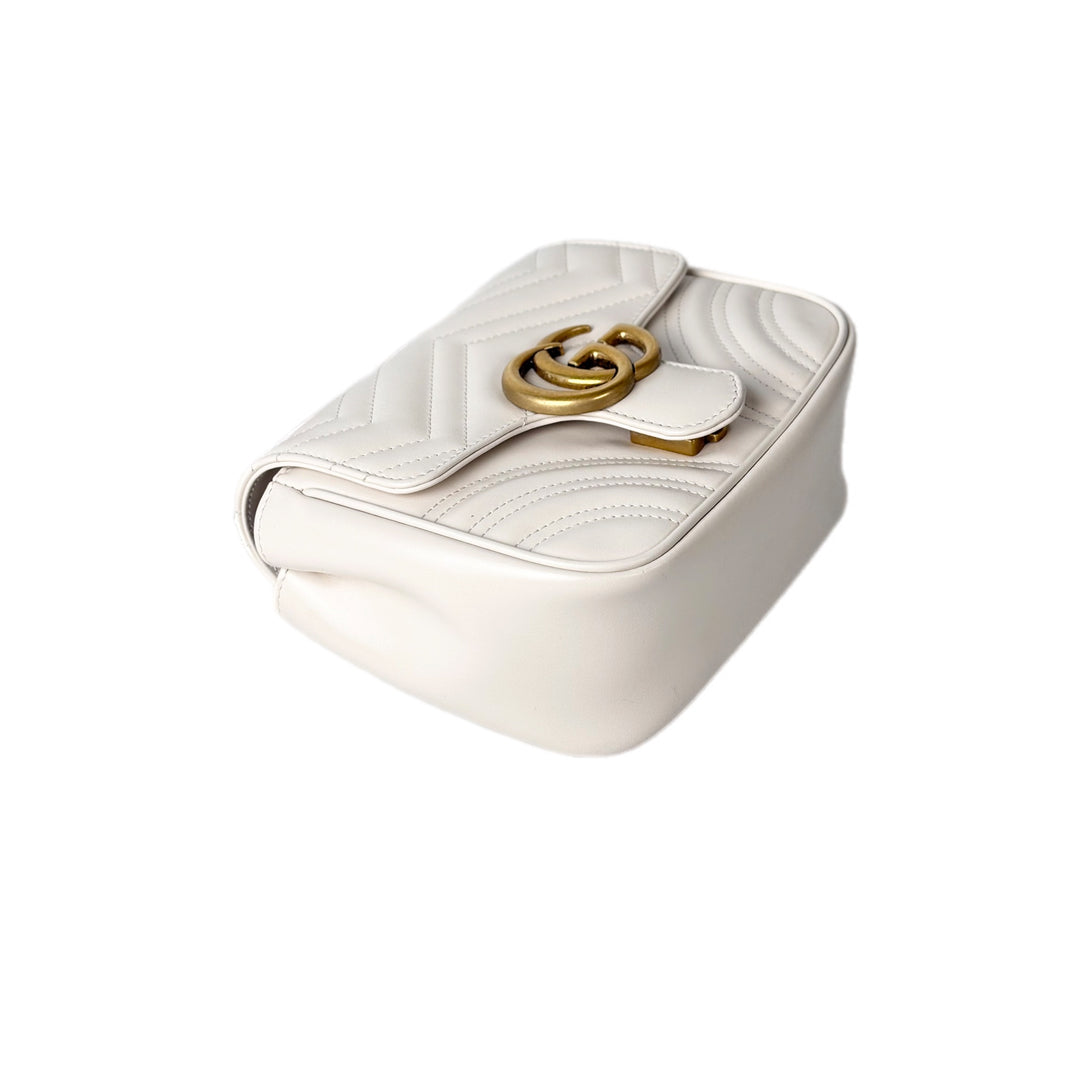 Gucci Marmont Bag Small Square White