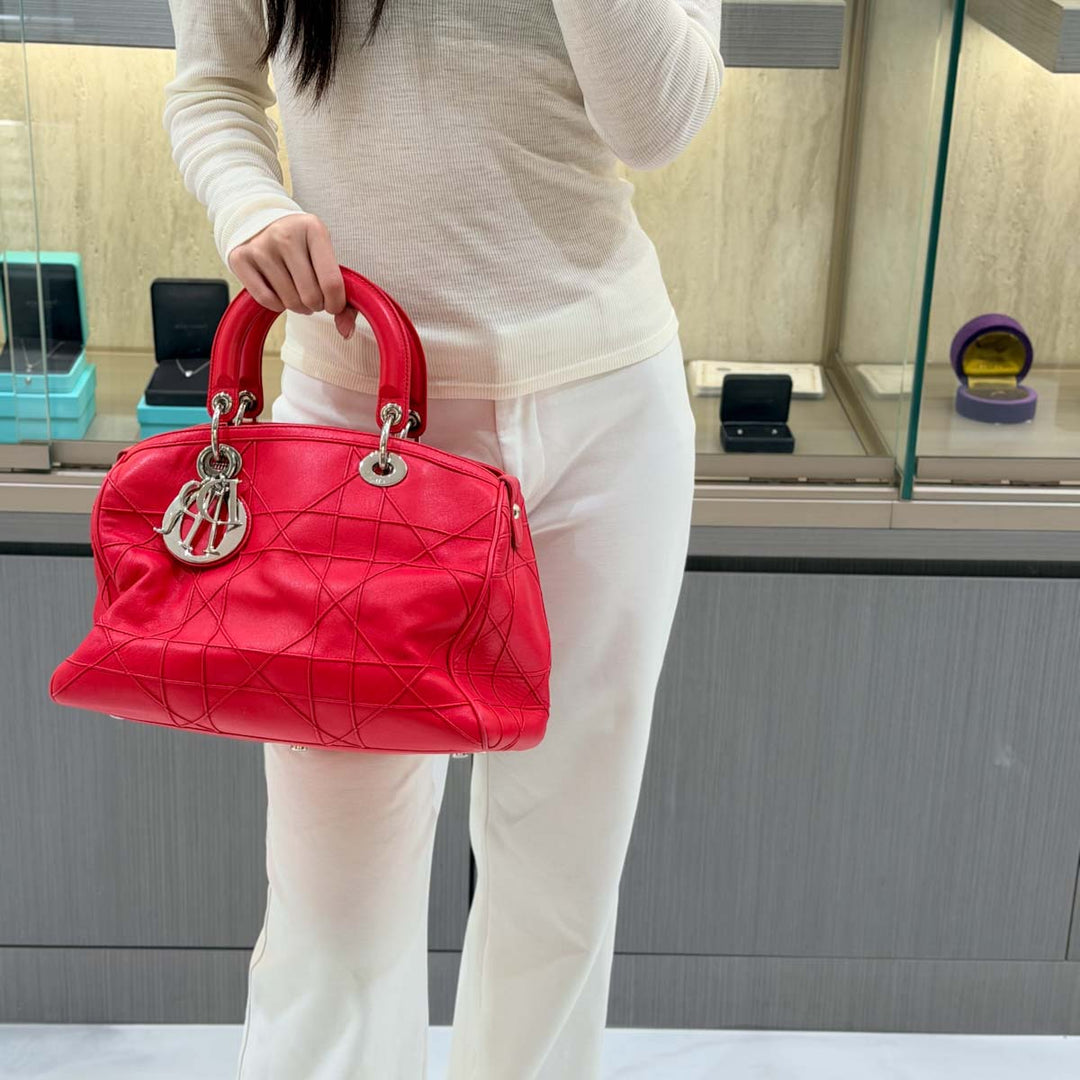 Dior Granville Cannage Bag Red