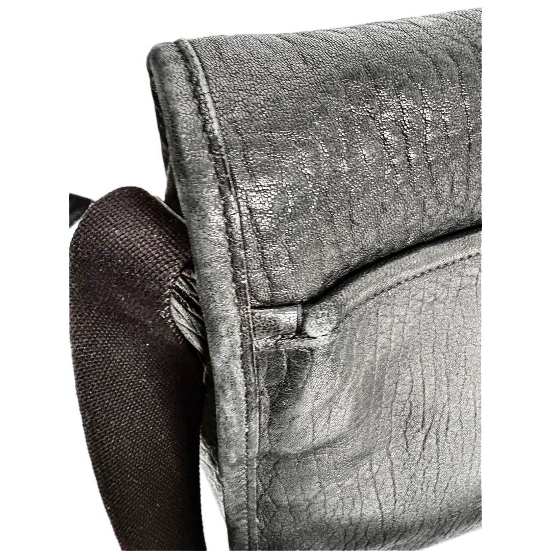 YSL Black Niki Leather Messenger Bag