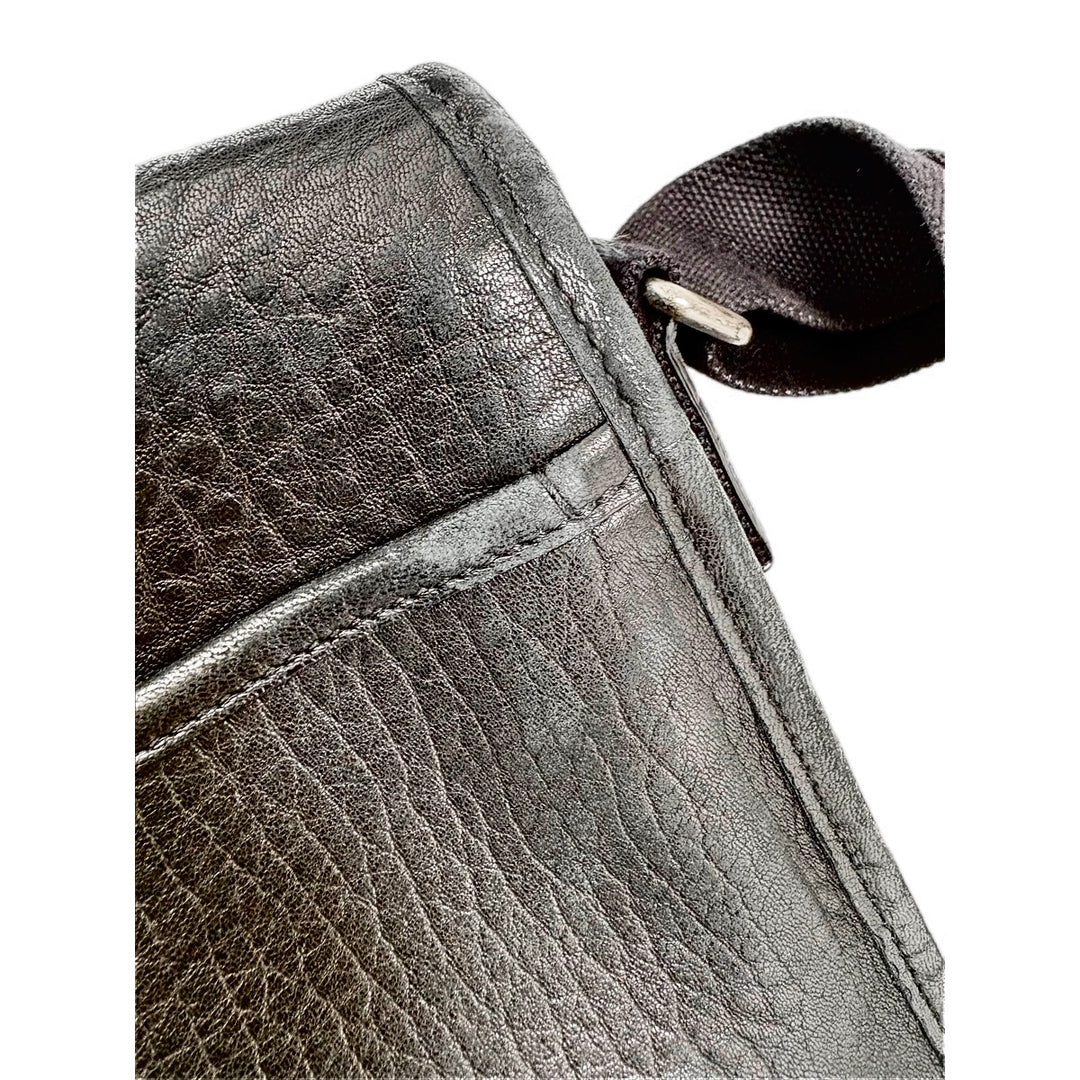 YSL Black Niki Leather Messenger Bag