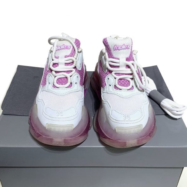 Balenciaga Triple S Pink White Clear Sole Sneaker Size 35