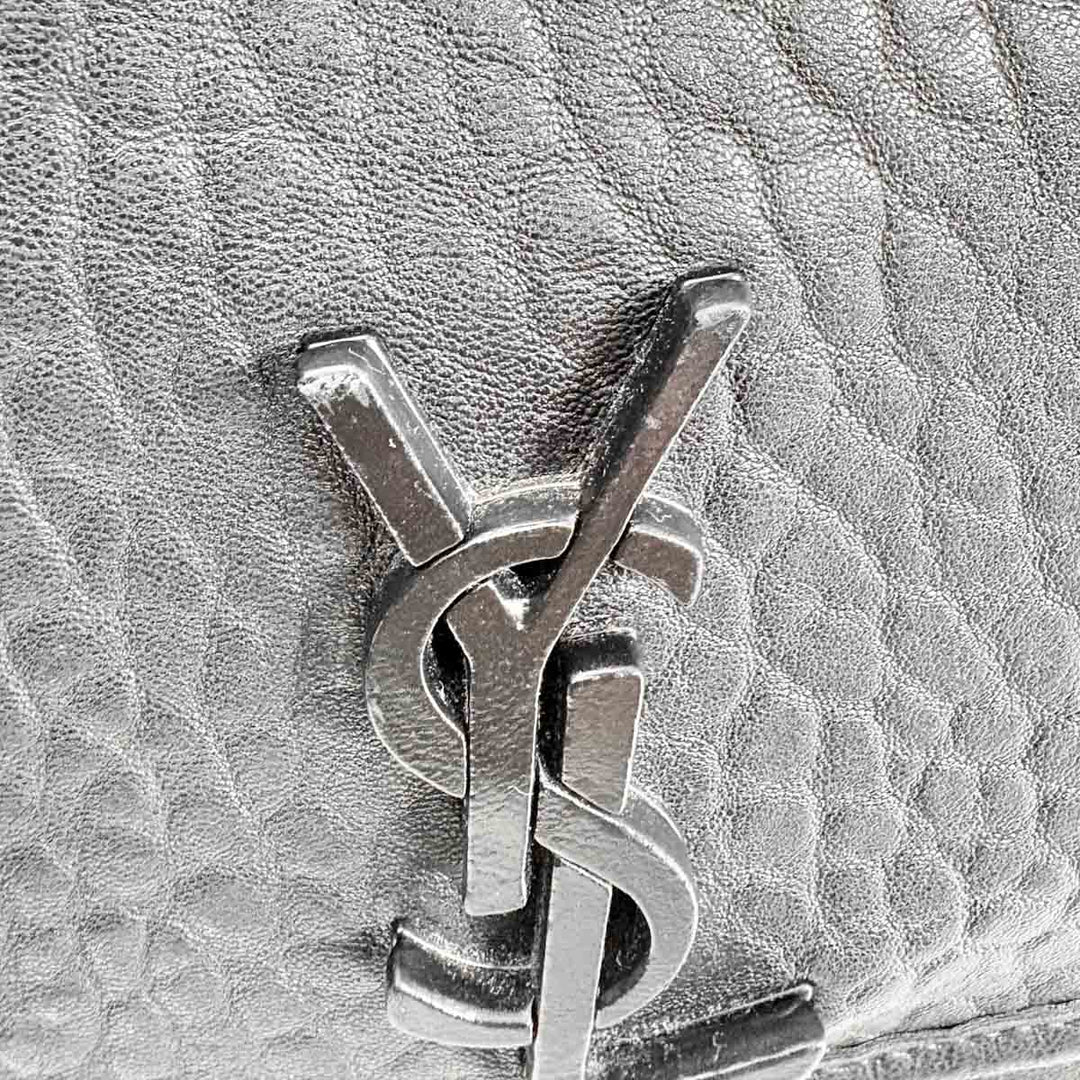 YSL Black Niki Leather Messenger Bag