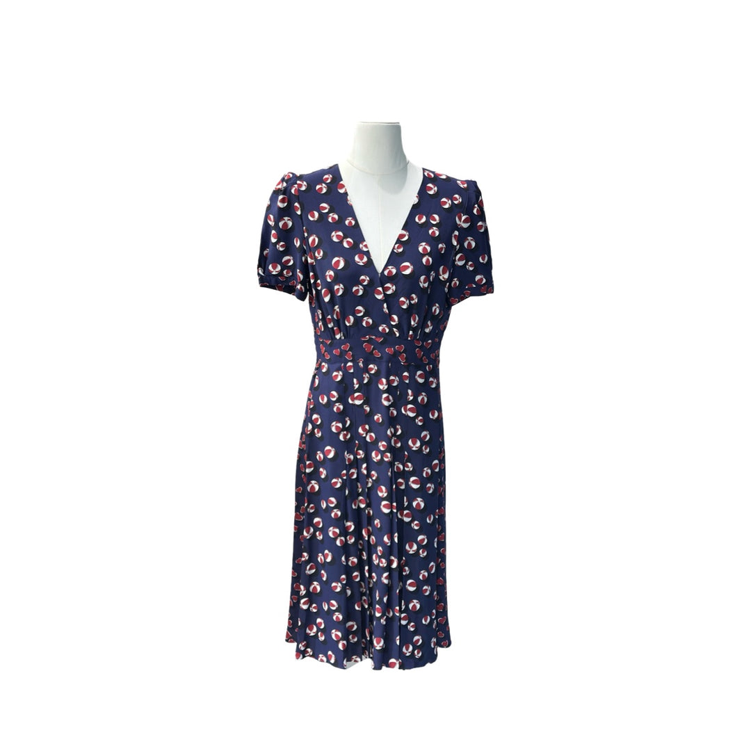 Gucci Beach Ball/Heart Printed Silk Dress #40