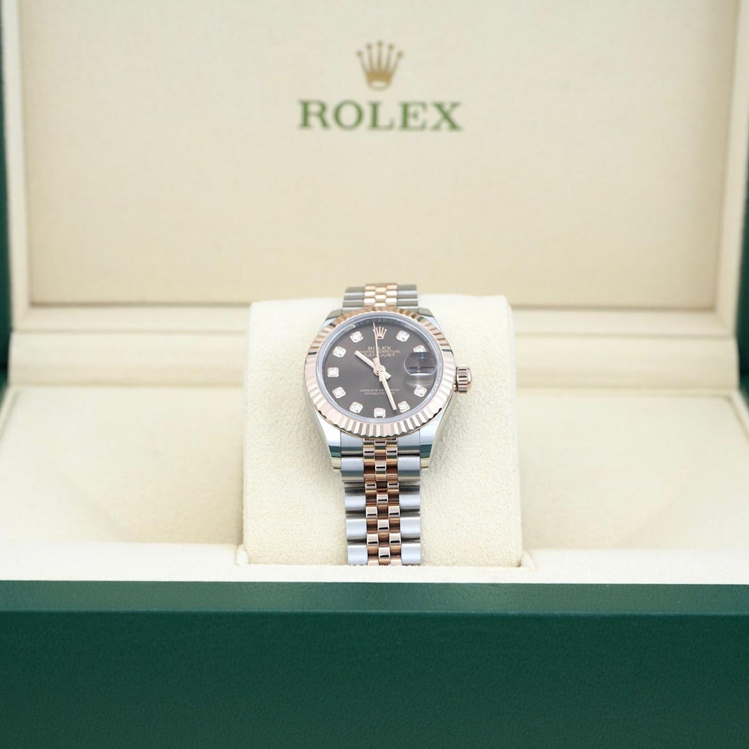 Rolex Datejust 28mm Rose Gold Steel Auto Watch
