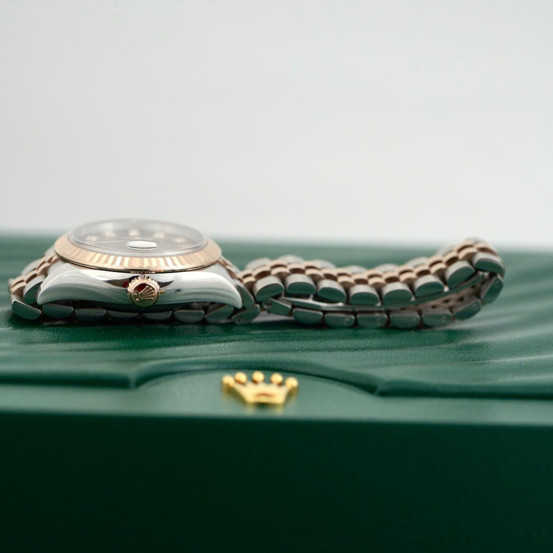 Rolex Datejust 28mm Rose Gold Steel Auto Watch