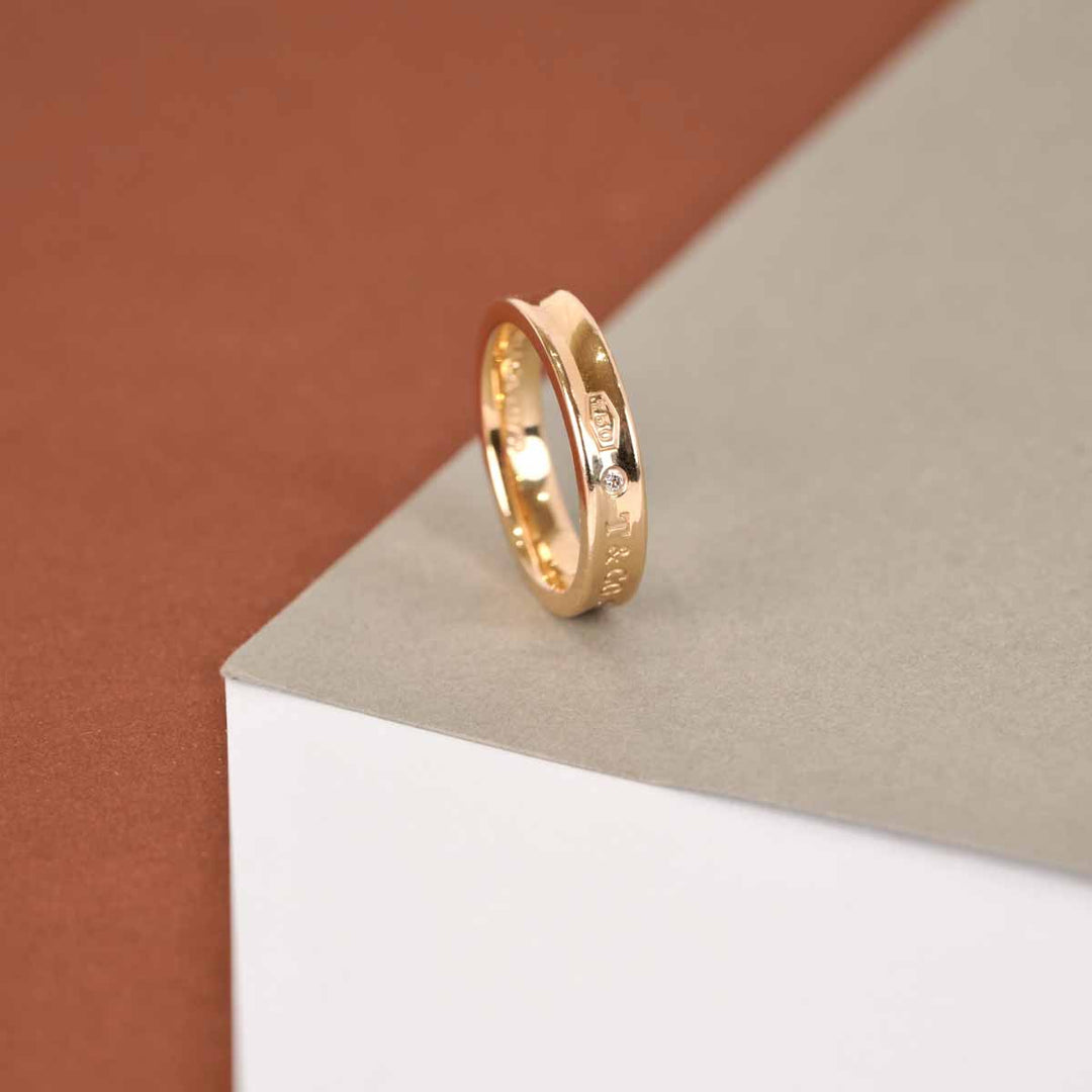 Tiffany 1837 Diamond Ring 18k Rose Gold #6