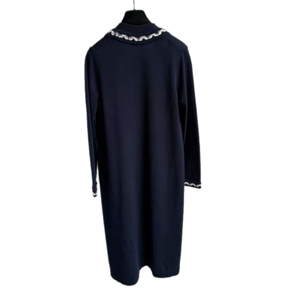 Chanel Blue Long Cashmere Cardigan #34