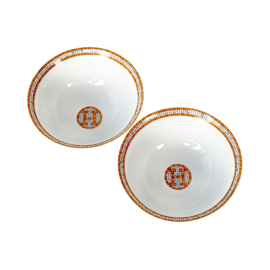 Hermes Mosaique Gold Soup Bowl set2