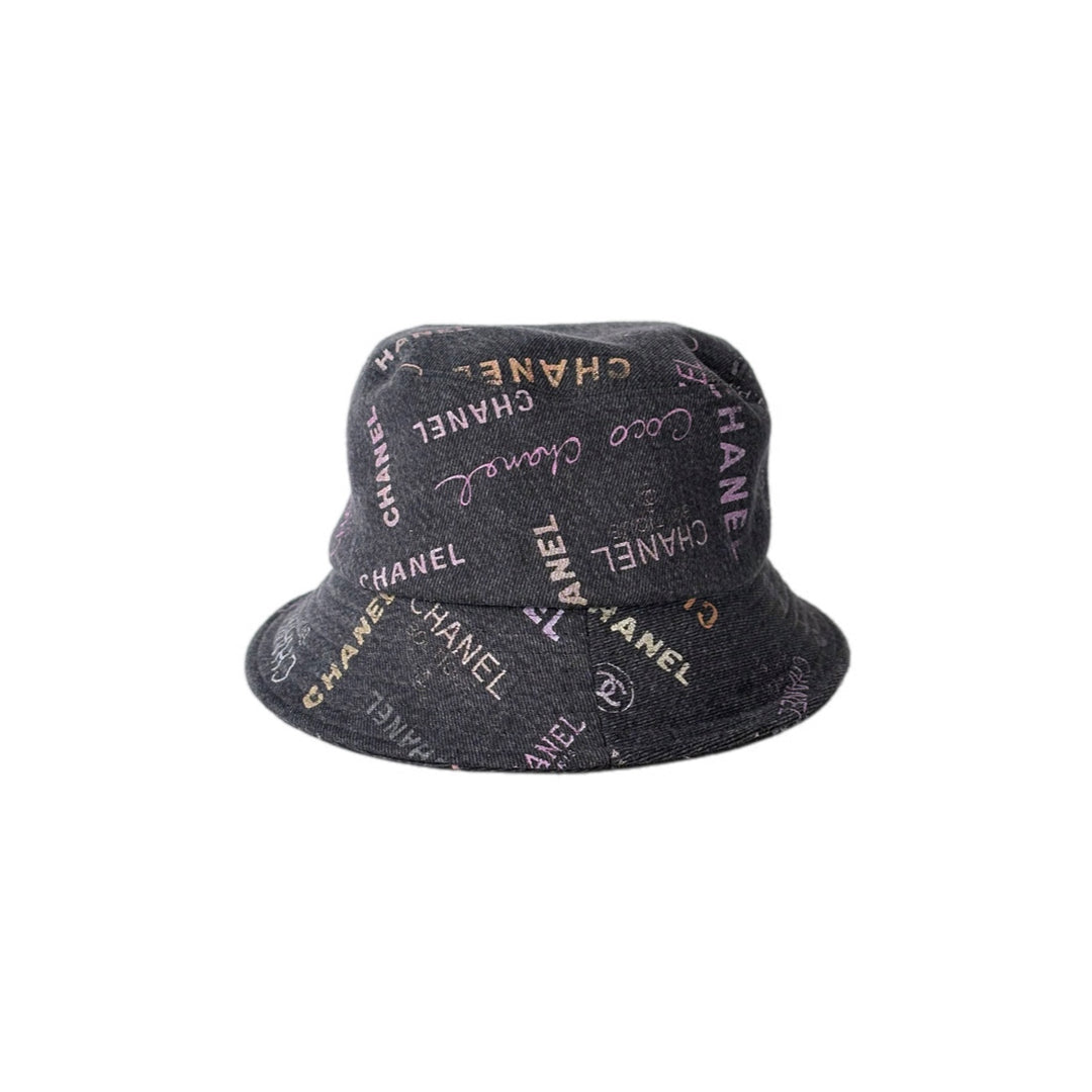 Chanel 22P Black Denim Bucket Hat