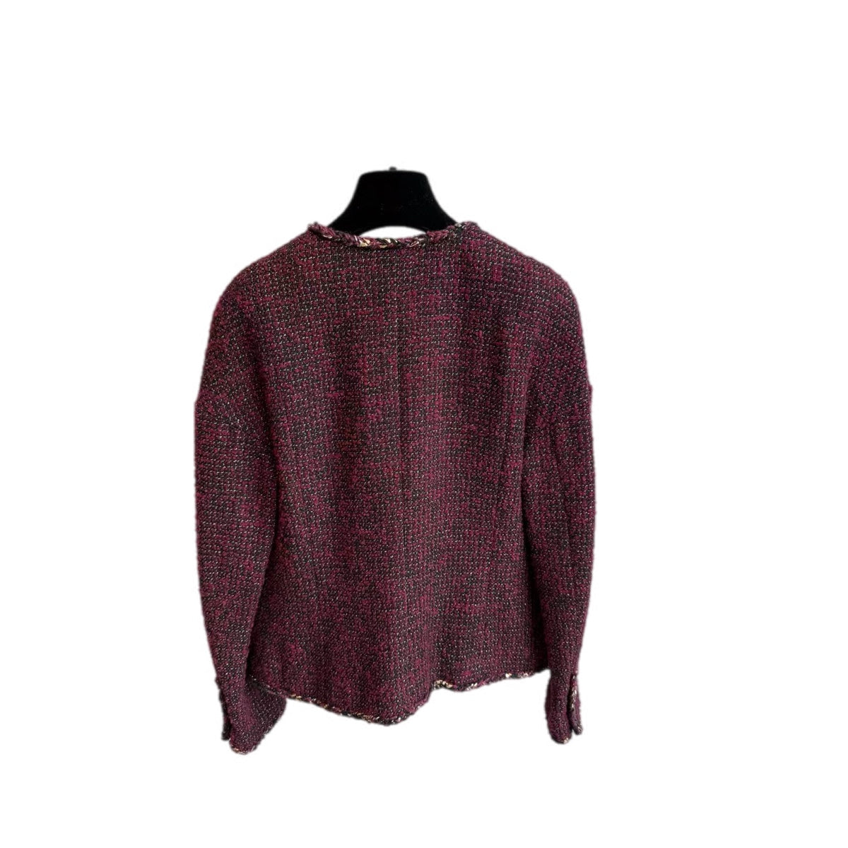 Chanel 22A Red Tweed Jacket #34
