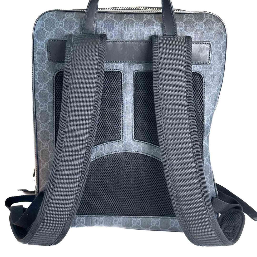 Gucci GG Supreme Monogram Angry Cat Web Tote Backpack