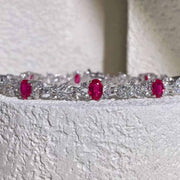 Natural Ruby Bracelet D4.61ct d3.05ct 18K, Burma Pigeon Blood