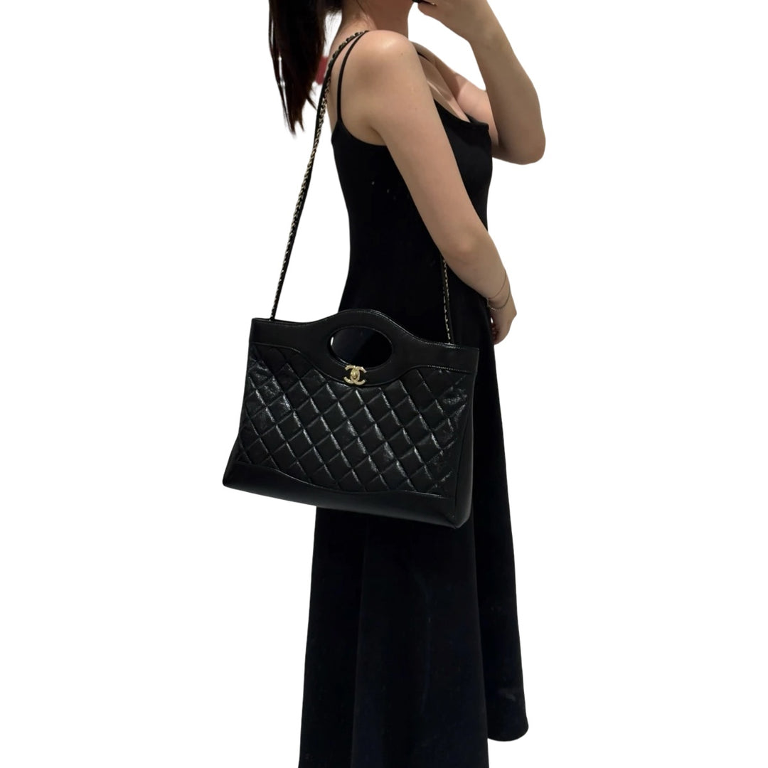 Chanel 31 Black Large Shopping Bag