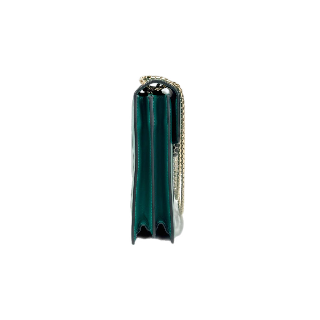 Bvlgari Med Green Serpenti Chain Bag