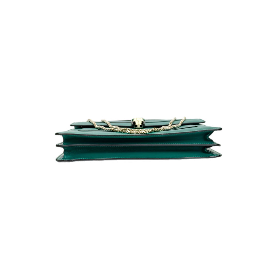 Bvlgari Med Green Serpenti Chain Bag