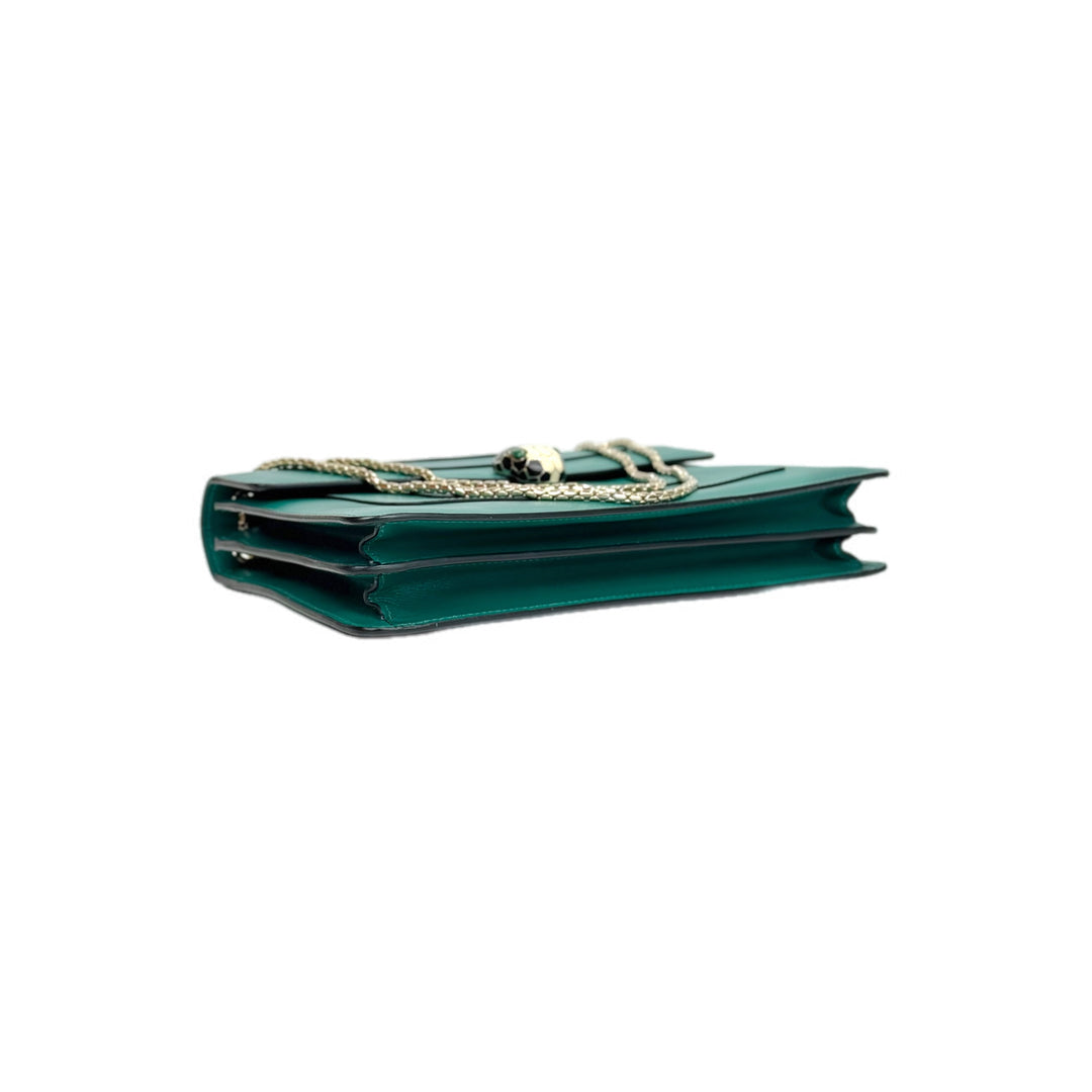 Bvlgari Med Green Serpenti Chain Bag