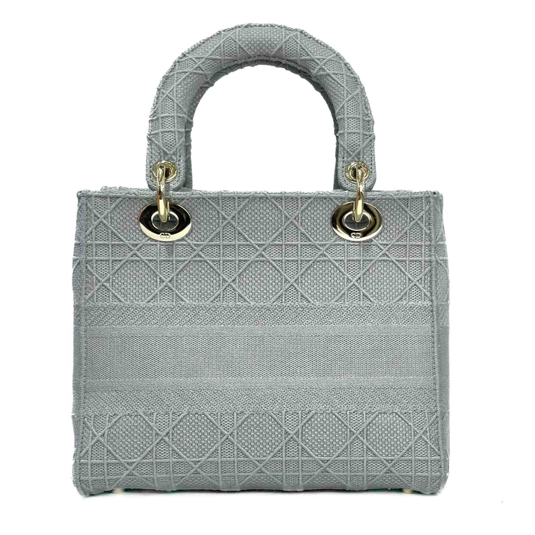 Dior Medium Grey Lady D-Lite Bag