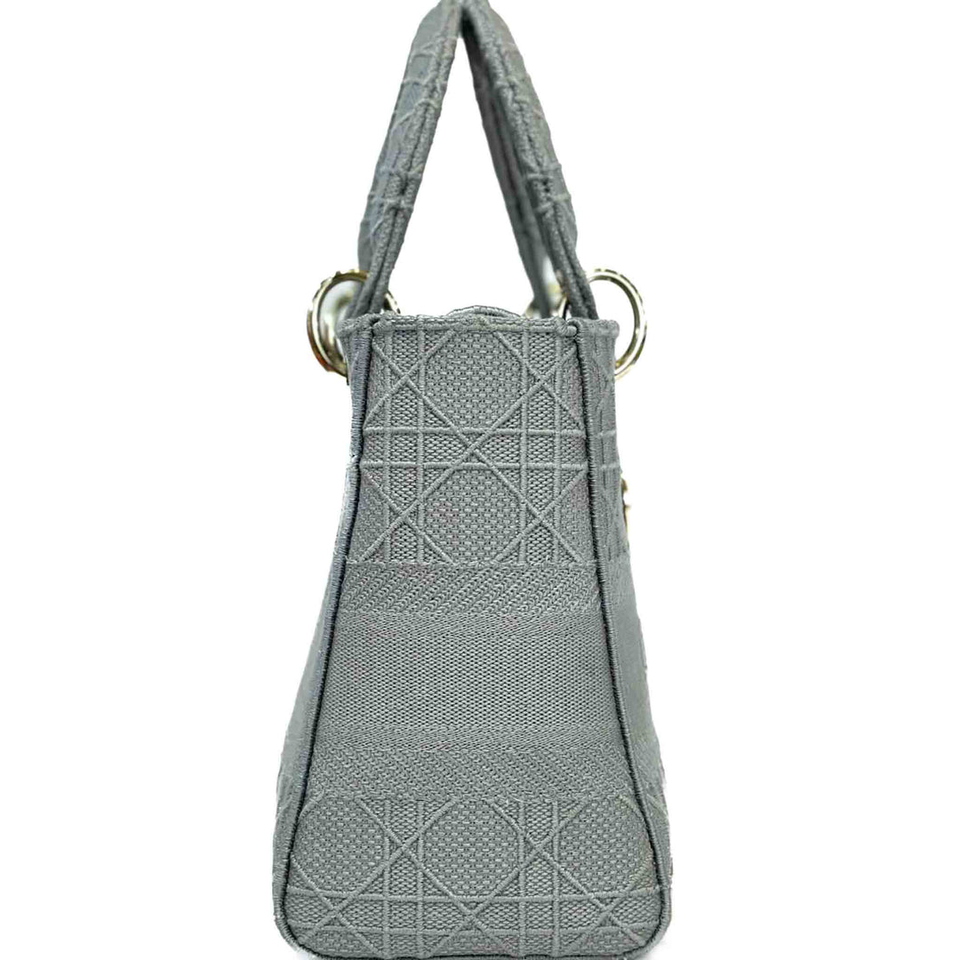 Dior Medium Grey Lady D-Lite Bag