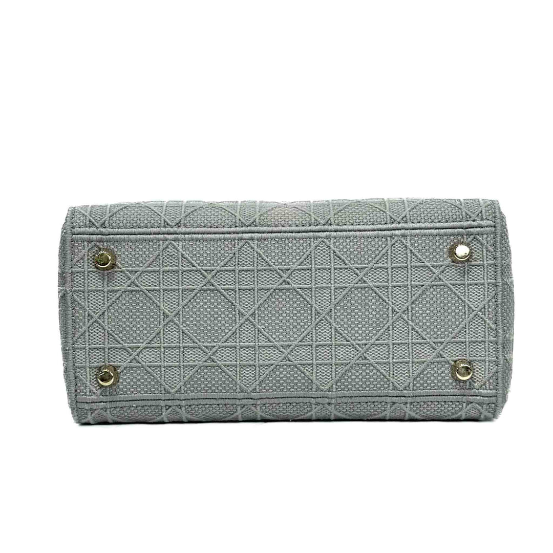 Dior Medium Grey Lady D-Lite Bag