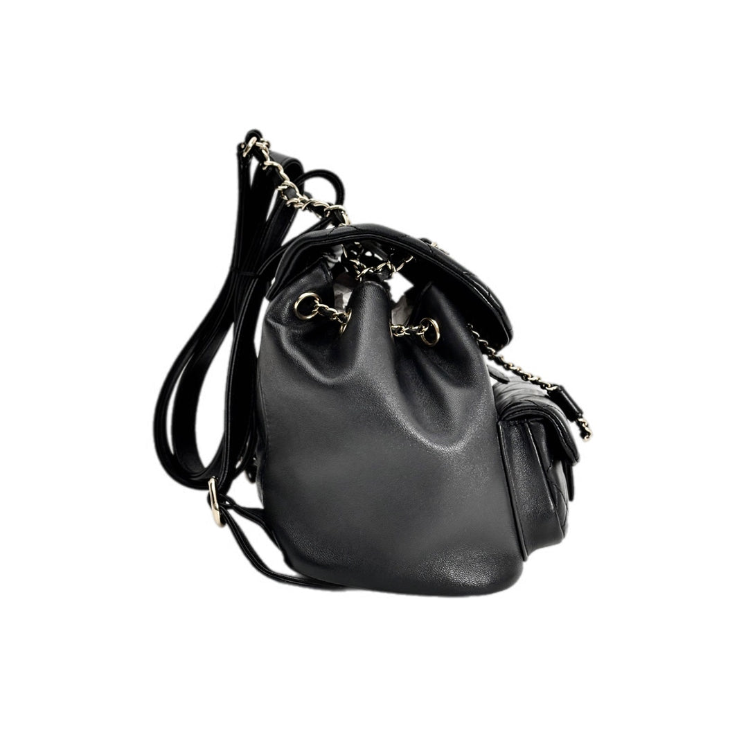Chanel Backpack Mini Black Duma Bag