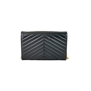 YSL Envelope WOC Bag Black/Gold Caviar