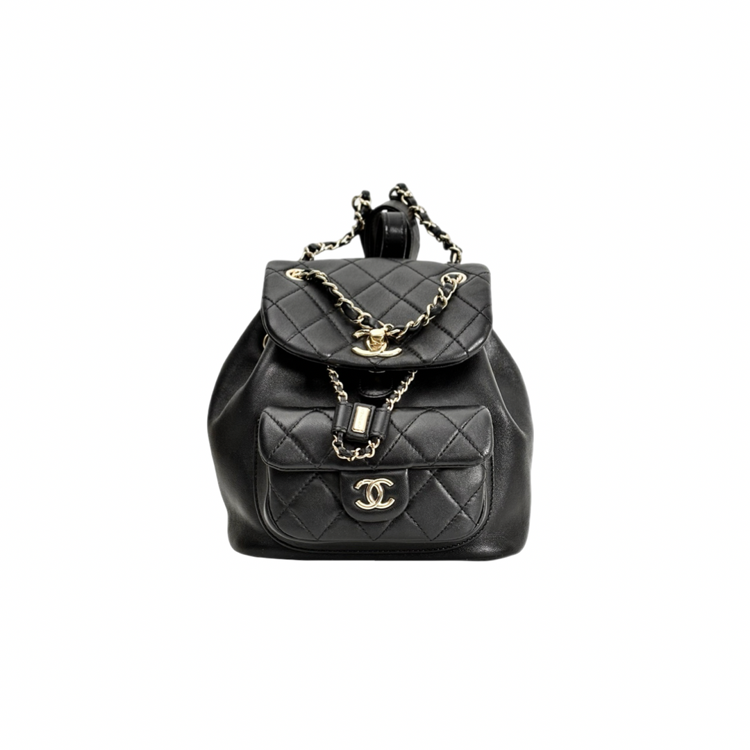 Chanel Backpack Mini Black Duma Bag