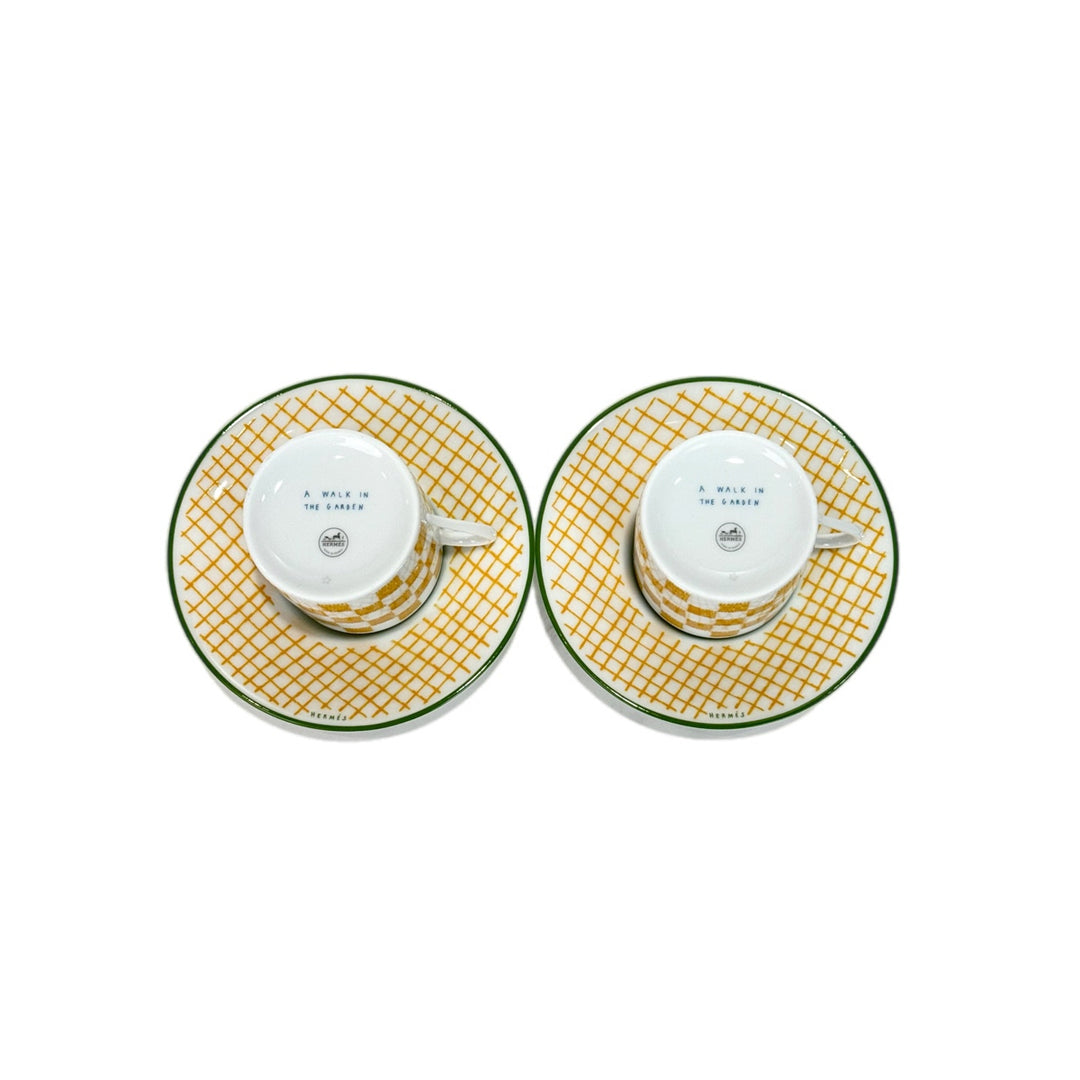 Hermes Walk in the Garden Coffee Cup and Saucer