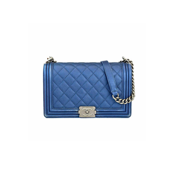 Chanel Medium Blue Leboy Bag - Jiaxyk