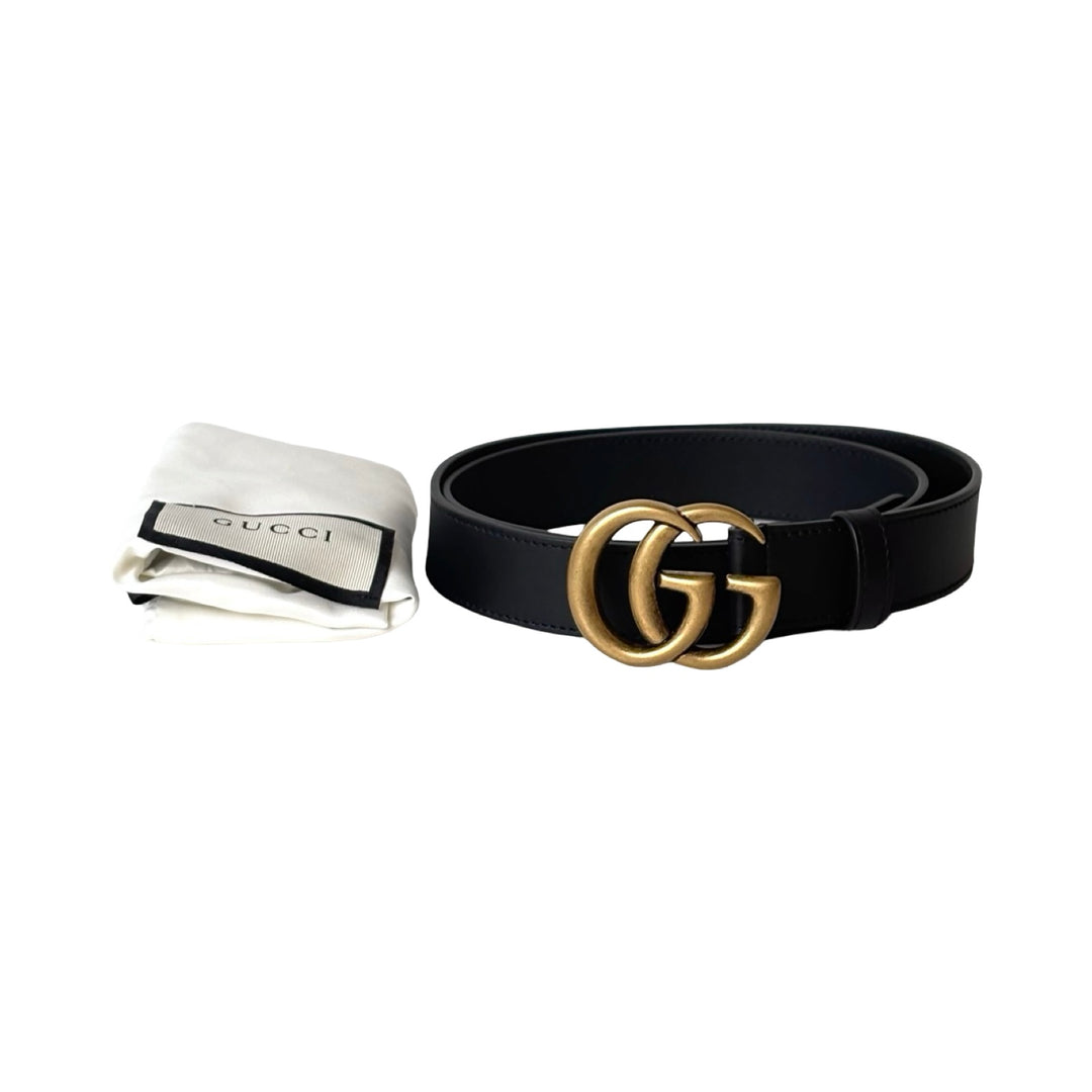 Gucci Marmont Belt Black Leather 85cm