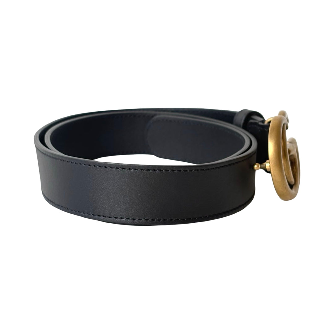 Gucci Marmont Belt Black Leather 85cm