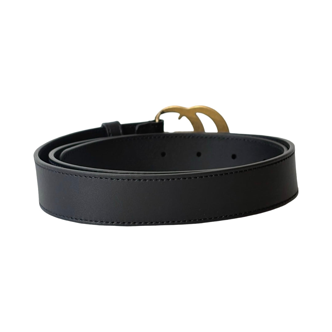 Gucci Marmont Belt Black Leather 85cm