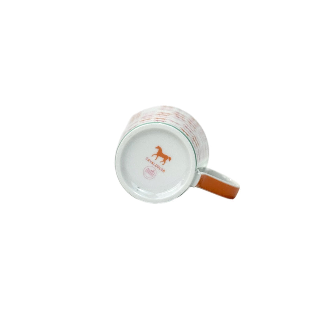 Hermes Pink/Orange Horse Mug