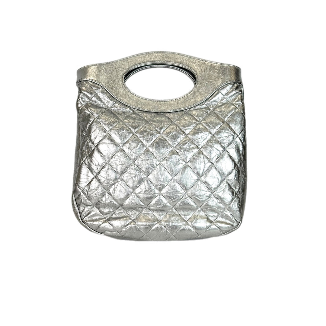 Chanel 31 Small Bag Calfskin Metallic Silver