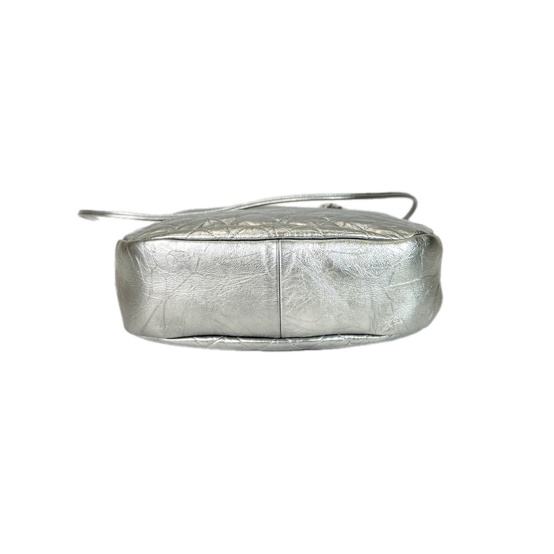 Chanel 31 Small Bag Calfskin Metallic Silver