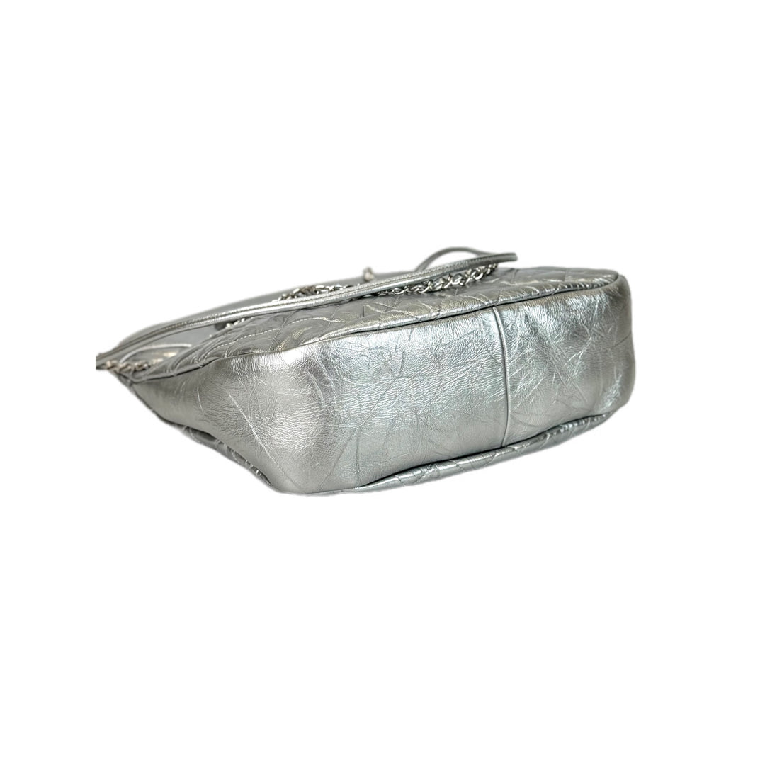 Chanel 31 Small Bag Calfskin Metallic Silver