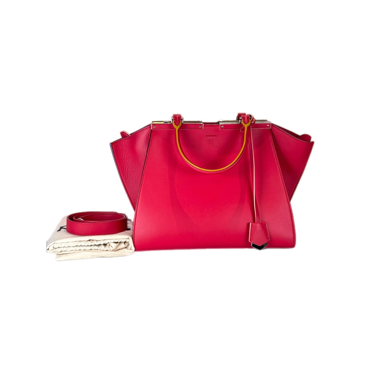 Fendi Red 3 Jours Tote Bag